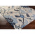 2' x 3' Floral Paradise Navy, Sky Blue and Beige Brown Wool Area Throw Rug - IMAGE 3