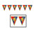 Club Pack of 12 Blue and Yellow Medieval Pennant Hanging Banner Party Decors 12' - IMAGE 1