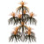 Club Pack of 12 Metallic Orange and Black Firework Chandelier Hanging Party Decors 24" - IMAGE 1