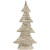 23.5" Brown and Beige Glittered Rattan Christmas Tree - Unlit - IMAGE 1