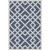 2' x 3' Diverting Lanes Sky Blue and Egg Shell White Area Throw Rug - IMAGE 1