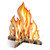 Club Pack of 12 Orange and Yellow 3D Flame Campfire Party Centerpieces 12" - IMAGE 1