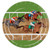 Pack of 96 Green and Brown Derby Speed Horse Racing Disposable Dinner Plates 9" - IMAGE 1