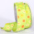 Green and Yellow Floral Wired Craft Ribbon 1.5" x 40 Yards - IMAGE 1