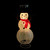 48" Pre-Lit Glitter Snowflake Snowman with Top Hat Christmas Outdoor Decoration - IMAGE 2