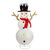 48" Pre-Lit Glitter Snowflake Snowman with Top Hat Christmas Outdoor Decoration - IMAGE 1