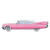 Set of 12 Pink and White Jointed Classic 50's Cruisin' Car Party Decorations 6 - IMAGE 1