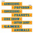 Club Pack of 48 Yellow and Blue Circus Sign Cutout Decors 24" - IMAGE 1