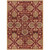 8' x 11' Floral Red and Beige Hand Tufted Rectangular Wool Area Throw Rug - IMAGE 1