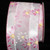 Pink and White Embossed Flowers Wired Craft Ribbon 4" x 20 Yards - IMAGE 1
