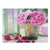 Pink and Green Flower Candle LED Lighted Flickering Canvas Wall Art 11.75" x 15.75" - IMAGE 1