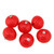 Shatterproof Transparent Hammered Christmas Ornaments - 2.5" (60mm) - Red - 6ct - IMAGE 2