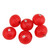 6ct Transparent Red Shatterproof Disco Ball Christmas Ornaments 2.5" (60mm) - IMAGE 1