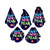 Happy New Year Neon Midnight Party Hats - Multicolor - Pack of 50 - IMAGE 1