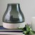 7.75" Storm Gray Bubble Glass Pillar Candle Holder with Wooden Base - IMAGE 4