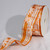 Orange Plaid Taffeta with Floral Print Wired Edge Craft Ribbon 1.5" x 22 Yards - IMAGE 1