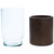 Glass Hurricane Pillar Candle Holder with Wooden Base - 15.25"