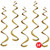 Leopard Print Whirl Hanging Party Decorations - 24" - Yellow and Black - Pack of 30 - IMAGE 5