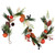 Mixed Berry, Leaves and Pomegranate Fall Harvest Garland - 6' x 10" - Green and Orange - IMAGE 1