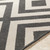 7.25' x 7.25' Diamond Dart Espresso Black and Sandy Beige Square Area Throw Rug - IMAGE 5