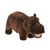 Handcrafted Hippo Plush Animal - 18" - Brown - Set of 3 - IMAGE 1
