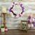 10" Pastel Pink Purple and White Mini Easter Egg Spring Wreath - IMAGE 2
