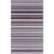 5' x 8' Purple and Gray Contemporary Hand Woven Striped Rectangular Wool Area Throw Rug - IMAGE 1