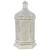 Moroccan Style Pillar Candle Lantern - 21.5" - White and Gold - IMAGE 1