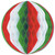 Pack of 12 Red, White and Green Honeycomb Hanging Tissue Ball Decorations 19" - IMAGE 1