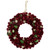 12" Red Pine Cone and Berry Artificial Christmas Wreath - Unlit - IMAGE 1