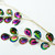 3.75' x 7" Peacock Rainbow Jeweled Artificial Christmas Garland - Unlit - IMAGE 2