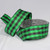 Black and Green Gingham Wired Woven Edge Craft Ribbon 1" x 27 Yards - IMAGE 2