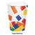 Club Pack of 96 White and Orange Building Block Hot or Cold Party Cups 5.5" - IMAGE 2