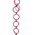 5' x 1.75" Pink Sparkling Glitter Round Circle Chain Artificial Christmas Garland - Unlit - IMAGE 1