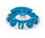 72" Inflatable Blue Water Pop Circular Swimming Pool Lounger - IMAGE 1