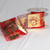 Red and Gold Colored German Christmas Print Organza Craft Ribbon 3" x 27 Yards - IMAGE 2