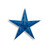 Large Dimensional Die-Cut Foil Star Party Decoration - 24" - Blue - Pack of 12 - IMAGE 1