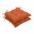 Set of 2 Orange Outdoor Patio Tufted Square Seat Cushions 19" - IMAGE 1