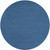 8' Blue Solid Hand-Loomed Wool Round Area Throw Rug - IMAGE 1