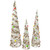Lighted Candy Covered Cone Tree Outdoor Christmas Decorations - 40" - Set of 3 - IMAGE 1
