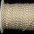 Cream White and Gold Wired Craft Ribbon 0.25" x 110 Yards - IMAGE 1