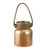 9.5" Brown Mercury Glass Hurricane Lantern with Rope Handle - IMAGE 1