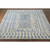 2' x 3' Floral Blue and Beige Hand Tufted Rectangular New Zealand Wool Area Throw Rug - IMAGE 4