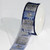 Navy Blue and Silver Colored German Christmas Print Organza Craft Ribbon 1.5" x 54 Yards - IMAGE 1