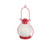 12" Red and White Battery Operated LED Lighted Pine Cone Lantern with Timer - IMAGE 1
