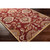 9.75' x 9.75' Octavia Maroon and Caramel Decorative Square Wool Area Throw Rug - IMAGE 4
