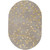 6' x 9' Yellow and Beige Oval Area Throw Rug - IMAGE 1