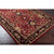 6' x 9' Burgundy Red and Black Hand Tufted Wool Oval Area Throw Rug
