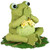 7.5" Sitting Speak No Evil Frog with Bowtie Spring Decoration - IMAGE 3