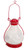 17" Red and Frosted White Battery Operated LED Christmas Lantern with Timer - IMAGE 1